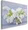 Feeby. Wandbild - 1 Teilig - 80x120 cm, Leinwand Bild Leinwandbilder Bilder Wandbilder Kunstdruck, PFLANZE, FLIEDER, NATUR, WEIß