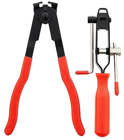 ABN CV Joint Ear Clamp Banding Tool & Boot Crimp Pliers 2-Piece Kit 10mm Fuel, Cooling System, Vacuum Hose Clamping Set