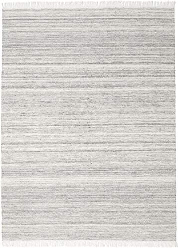 RugVista, Diamond Wool, Teppich, Mittelflor Teppich, 200 x 300 cm, Rechteckiger, Moderner Kelim Teppich, Wolle, Flur, Schlafzimmer, Küche, Wohnzimmer, Grau, Grau