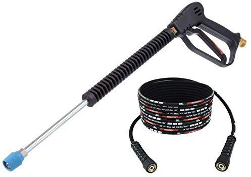 Pistola ad alta pressione lancia 15 m tubo ugello 280 bar per idropulitrice Kärcher Kranzle M22 filettatura migliore per il lavaggio dell'auto.