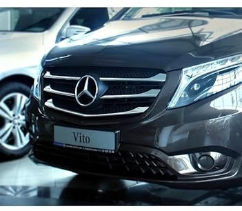 Mercedes Vito W447 ab 2014 5 Stück Chrom Kühlergrill Grill Leisten Edelstahl Grillstangen