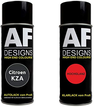 Kit de peinture de voiture en spray compatible avec Citroën KZA Graphito Gris métallisé 400 ml