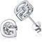 ChicSilver Silber Buchstabe G Ohrstecker Zirkonia Ohrringe mit Geschenkebox für Muttertag Valentinstag Weihnachten Geburtstag