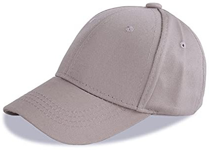 LANGZHEN Baumwolle Outdoor Kleinkind Mädchen Jungen Plain Baseball Cap Baby Infant Strukturierte Verstellbare Hut für Kinder Sonnenhut (M-Dunkelgrau)
