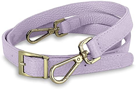 JOPHY & CO. Cinghie di Ricambio Regolabile in Vera Pelle per Borsa a Tracolla cod. 5299 (Metallo Oro, Lilla)
