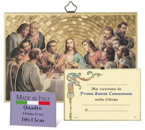 FRATELLI BONELLA - Quadro Camera Da Letto con Ultima Cena - Quadro Legno in MDF di Pioppo Camera Da Letto 8 mm x 10 cm x 15 cm - Made in Italy
