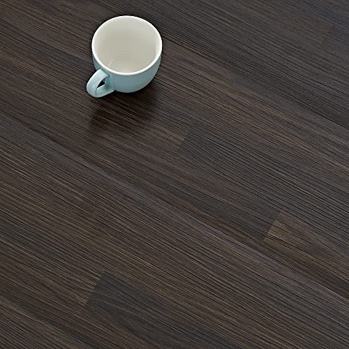5.02m² Floor Planks Tiles Self Adhesive Wood Effect Vinyl Flooring Kitchen Bedroom (36PCS-Dark Coffee)