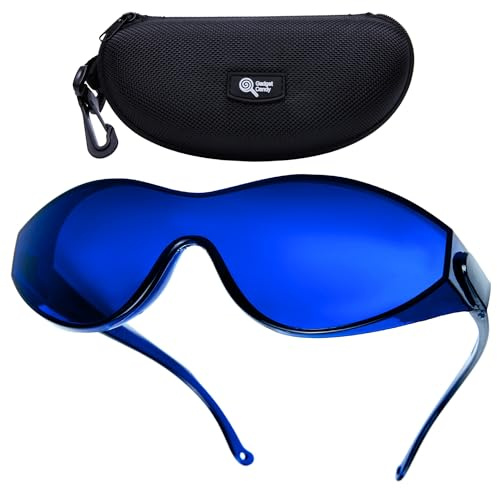 Gadget Candy Golfball-Finder-Brille zum Auffinden verlorener Golfbälle – mit Schutzhülle, hängendem Golftaschenclip und Reinigungstuch