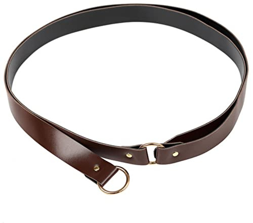 Ring Leder Gürtel Doppelt Wickel Frosch Lang Breit Schwert PU Gürtel Keltischer Ritter Kostüm Zubehör Kleid Tunika