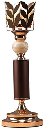 HEXEH Kerzenhalterhalter Retro Kerzenhalter Kreative Licht Luxus Tischdekoration Romantische Kerzenlicht Dinner Requisiten Metall Keramik Kerzenhalter Kandelaber (Size : B)
