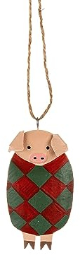 Shoeless Joe Weihnachtsbaumschmuck Schwein in Decke