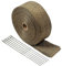 TIHOOK Hitzeschutzband 15M x 5CM, Fiberglas Auspuffband mit Kabelbinde, für Fächerkrümmer Auto Motorrad, -54 und 550 Grad Celsius