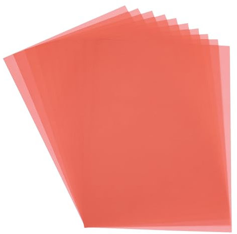 PATIKIL Transparentpapier, 30 Blatt A4 Durchsichtiges Zeichenpapierblock 21 x 29,7 cm 100 g/m² zum Zeichnen, Skizzieren, Malen mit Tinte, Bleistift, Marker, Rot