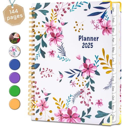 Kalender 2024 Wochen & Monatsplanerr, A5 Terminplaner mit Registerkarten, 12 Monate Wochenplaner Wochenkalender 2024 Produktivitäts-Checkliste Organisatorischer, Doppelspulen-Bindung Wochenplaner