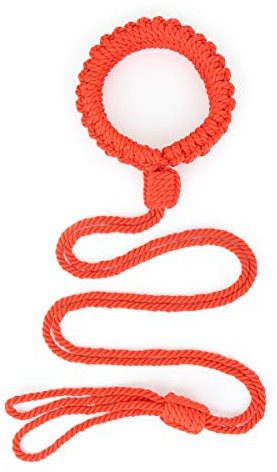 Canarea Harness Geschirr Halsband sex SM Erotik Hanfseil Handarbeit mit Zugseil Halsbänder Fetisch Bettfesseln Sex-Spielzeug Einstellbar (Rot)