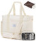 LOVEVOOK Reisetasche Damen, Wasserdicht Weekender Travel Bag mit Schuhfach, Duffle Bag Kliniktasche Geburt Mommy Handgepäck Tasche Saunatasche Gym Sporttasche Schwimmtasche für Reise Ryanair Beige