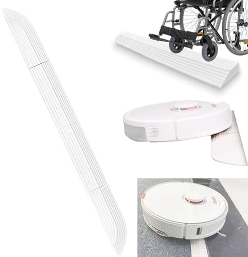 DianSung Türschwellenrampe für Staubsaug Roboter, Schwellenrampen für Türen für Ecovacs, für Dreame, für Xiaomi, für Roborock, Staubsauger Ersatzteile -Weiß
