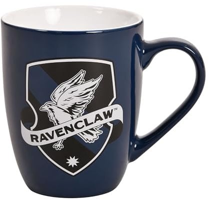 Elbenwald Harry Potter Mug Ravenclaw Logo - Capacity 300 ml, Height 10 cm - Ceramic Blue