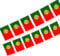 10M Portugal String Flaggen Portugiesische Wimpelkette 30 Stück Portugal Mini Banner Flagge 21x14cm Outdoor Garten Zaun Urlaub Dekoration