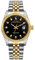 BUREI 38mm Automatik Uhr Herren Luxus Diamant Armbanduhr für Männer Mit Saphirglas Datumskalender (Schwarzes Gold)