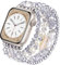 VISOOM Kompatibel mit Apple Watch Armband 38mm/40mm/41mm, Beaded Boho Schmuck Perlen Elastisch Ersatz Armband iWatch Ultra/Ultra2 Series 9/8/7 SE/6/5/4 3/2/1,Silber