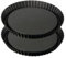 Dr. Oetker 19936650 Lot de 2 moules à tarte, Moule à tarte, Moule à tarte renversée, Moule à gâteau, Moule à gateau, Tarte renversée, Acier inoxydable, Noir, 28 cm x 3,5 cm