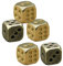 BESTonZON 10 STK Würfel aus reinem Kupfer ausgefallene 6-seitige Würfel 6d Würfel Würfel-Requisitenspielzeug lichtwürfel Exquisite kleine Würfel Würfelspiel-Requisite reines Kupfer