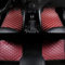JJNIENUS 4 Stück Auto Fußmatten für Dacia Duster 2017-2022, Leder Teppiche Vorne Hinten Automatten Set Anti Rutsch Bodenmatte Schutzmatte Zubehör,E/Red