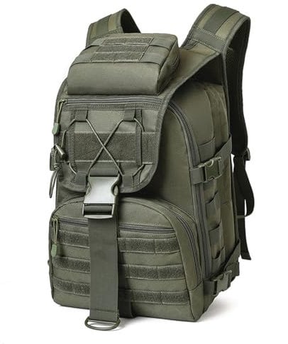 Militär Rucksack Herren 35 Liter Outdoor Wasserdicht Taktischer Wanderrucksack Survival Bundeswehr Backpack für Camping, Reisen und Wandern (Grün)