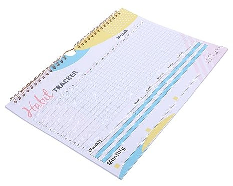 SHOWERORO Planificateur De Suivi Habitudes Hebdomadaire Sans Date Carnet Pour Objectifs Apprentissage Anglais Suivi Progressif Pratique Et Transportable