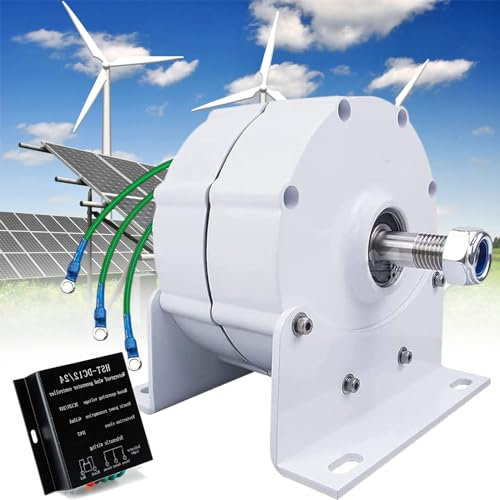 DRFGHK Generador de imán permanente pequeño de 600R/min 12000W 12V/24V/48V/120V/220V, alternador trifásico para hacer tu propia turbina de viento horizontal, 220 V