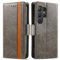 COQUE Hülle für Xiaomi 14 Ultra,schützende TPU-Leder-Klapphülle,Stand-Wallet-Faltschale,Business Splicing Schutzhülle für Xiaomi 14 Ultra-Grau