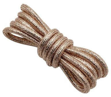 Amlhy Lacets plats à paillettes de 4,5 mm pour baskets, chaussures de sport, chaussures décontractées, bottes – 90 cm, rose gold, 90