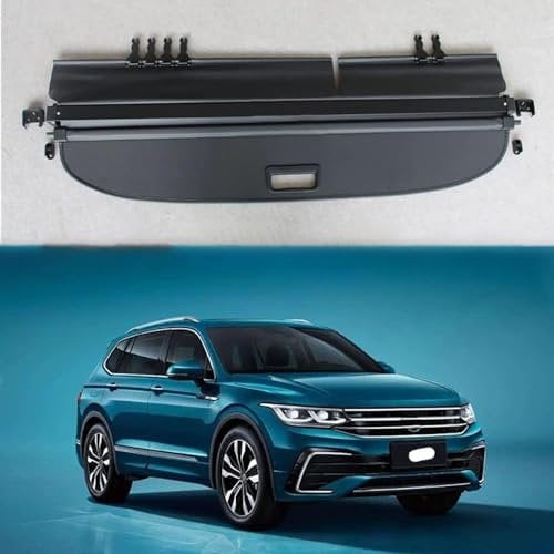 WBLDP-SDGT Auto Kofferraum Hutablage Für VW Tiguan 2017-2022, Kofferraum Ablagen Schutz Abdeckung Cargo Cover Gepäckrollo Auto ZubehöR