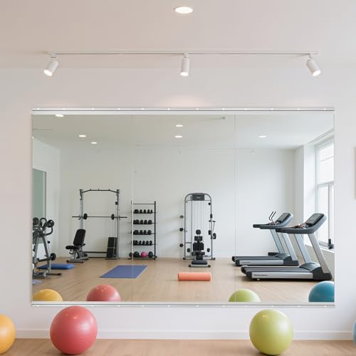 CUCZUUS 3 Stück,140x41cm Spiegel für Zuhause,Fitnessstudio | gehärtetes Glas,Wandmontage,Ganzkörperspiegel für Garage,Tanzstudio,Dekoration,Yoga,Schlafzimmer,Badezimmer