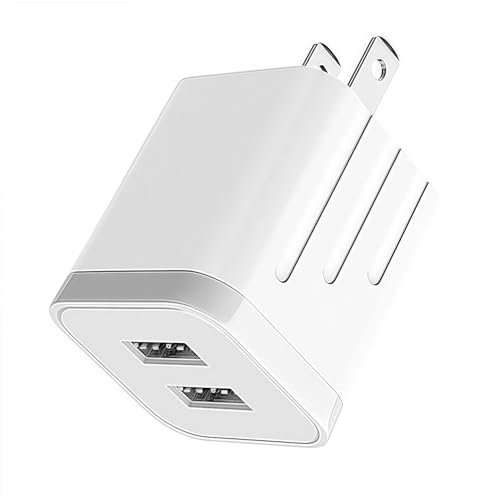 US Plug Adaptor Charger- UK to USA Plug Adaptor 2 Pin Dual USB Ports, Japan/china/continental/Canada/Mexico/Jamaica Universal travel Gadgets, Charging for Shaver/Toothbrush/IPhone/IPad/Samsung/Google