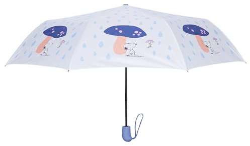 BUTLERS Taschenschirm - PEANUTS - Snoopy Motiv | Farbe Weiß - 31 cm - Kompaktregenschirm für Ausflüge & Reisen - Handtaschenschirm für Regenschutz - Comic-Druck
