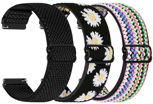 YONGBB 22mm Bracelet en nylon élastique pour Xiaomi Redmi Watch 5 Active/5 Lite/Watch S4 47mm/S4 Sport/Garmin Venu 3/Venu 2/Forerunner 255/265/Amazfit Bip 6/Bip 5/Balance 2/Balance/Cheetah Bracelet