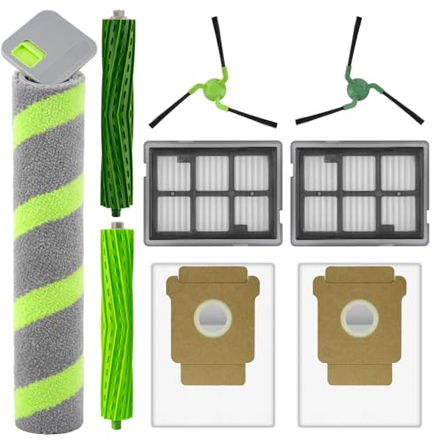 (9 Piezas) Max 705 Combo Repuestos Para la aspiradora robot iRobot Max 705 Combo: 2 cepillos giratorios, 1 mopa giratoria, 2 filtros, 2 bolsas para el polvo, 2 cepillos laterales, kit de accesorios