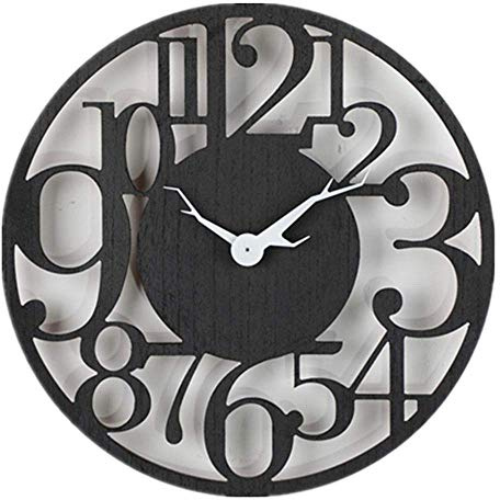 Wetterfeste Outdoor-Wanduhr, 40 cm, für den Außenbereich, stumm, Außenuhren für Garten, große Zahlen, moderne Einfachheit, europäischer Stil, abstrakt, geeignet für Gartendekoration