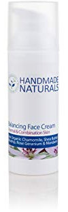 Handmade Naturals Balancing Face Cream with Organic Shea Butter Rosehip Jojoba Peach Kernel, 50 ml