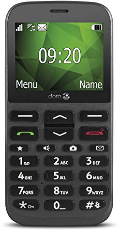 Doro 1370 Unlocked 2G Easy-to-Use Mobile Phone for Seniors with Wide Colour Display, 3 MP Camera and SOS Button (Black)