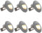 vidaXL 6x Außenleuchte Wandleuchte Gartenlampe Gartenleuchte Treppenleuchte Treppenbeleuchtung Stufenlicht Wand Einbauleuchte LED 5 W Silbern Rund