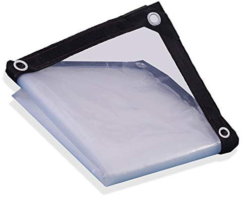 DUCCM Bâche de Protection avec Oeillets, 120g/m² Transparente Salon de Jardin Housse Couverture 120g/m² Double Face pour Meubles Bois Jardin Intérieur Chantier Exterieur