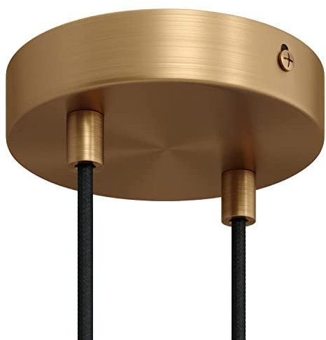 creative cables - Kit Rosace métallique cylindrique à Deux Trous - Cylindrique, Bronze satiné