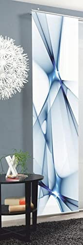 wohnfuehlidee Schiebevorhang Deko Blickdicht Franklin, Farbe blau, Größe BxH 60x245 cm