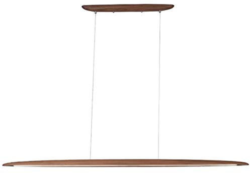 Pendellampe LED Pendelleuchte Esszimmerlampe Holz Hängeleuchte Esstisch Hängelampe Aus Eiche Massivholz Mit Dimmbarer Fernbedienung Höhenverstellbar Wohnzimmer Arbeitszimmer Deckenleuchte 18W 130cm
