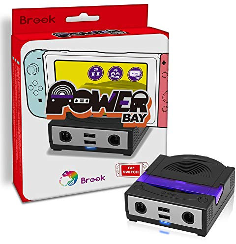 Brook Power Bay Portable and Fast Charging Stand, Docking for Switch, Compatible with Switch and GC Controllers, Support HDMI Out Put and Bluetooth Headsets