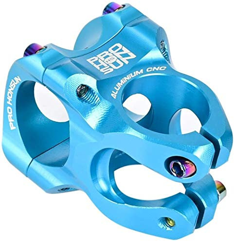 31.8 Stem 35mm Bicycle Stem Aluminum Alloy CNC Short Handlebar Stem Riser Ultra-Light MTB BMX DH FR for Most Bicycle, Road Bike, Mountain Bike, Cycling Handlebar Accessories (Blue)