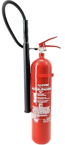 Feuerlöscher 5kg CO² Kohlendioxid EDV geeignet EN 3 inkl. ANDRIS® Prüfnachweis mit Jahresmarke